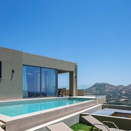 Epsilon Villa, Private Swimming Pool Garden, Panoramic Sunset Rethymno  Exterior photo