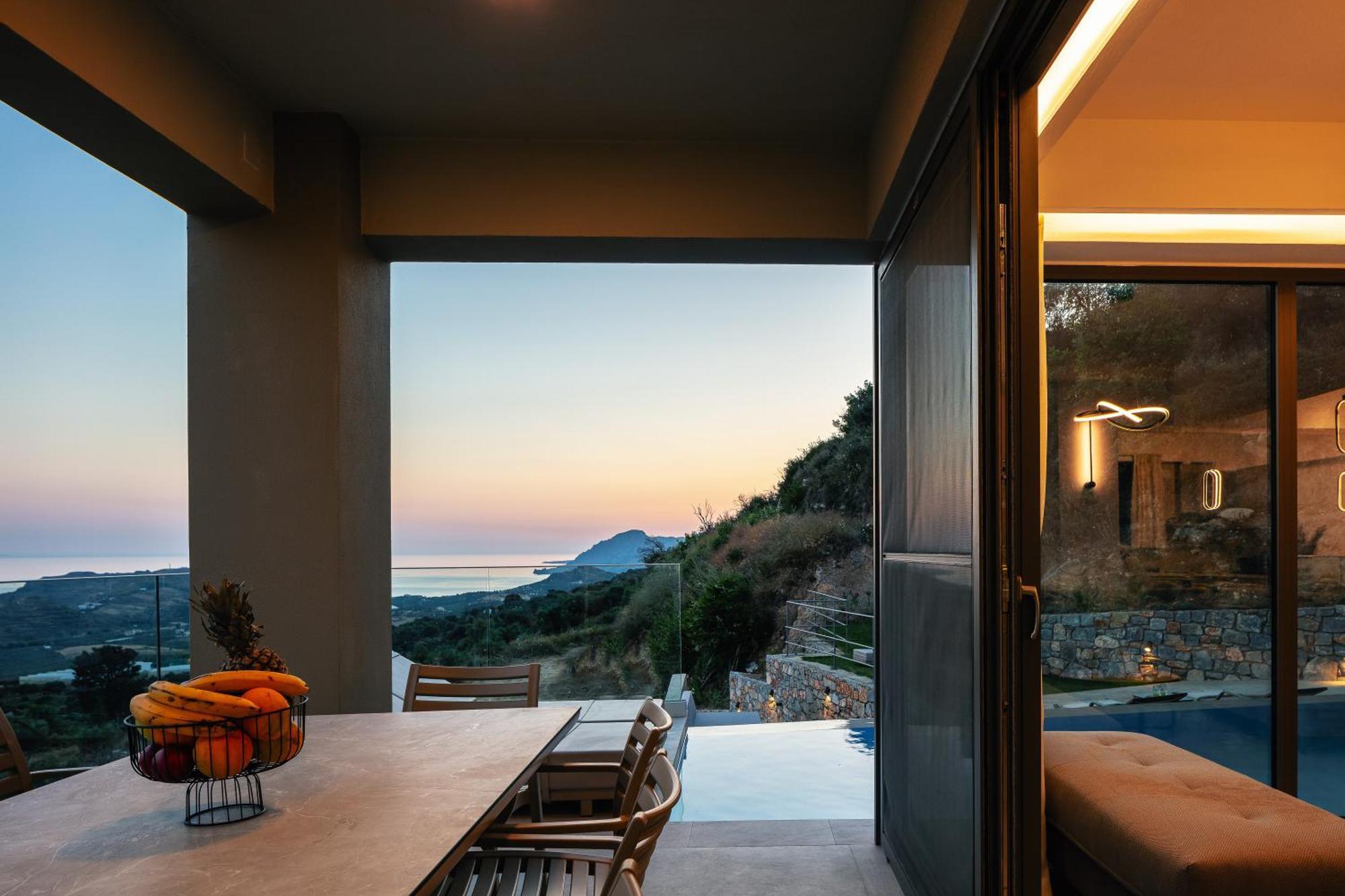 Epsilon Villa, Private Swimming Pool Garden, Panoramic Sunset Villa Rethymno (Crete)