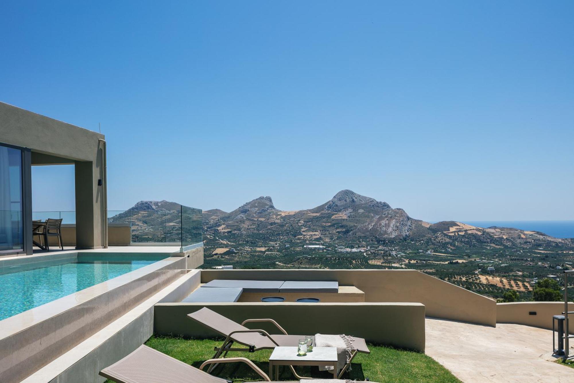 Villa Epsilon Villa, Private Swimming Pool Garden, Panoramic Sunset Rethymno (Crete)
