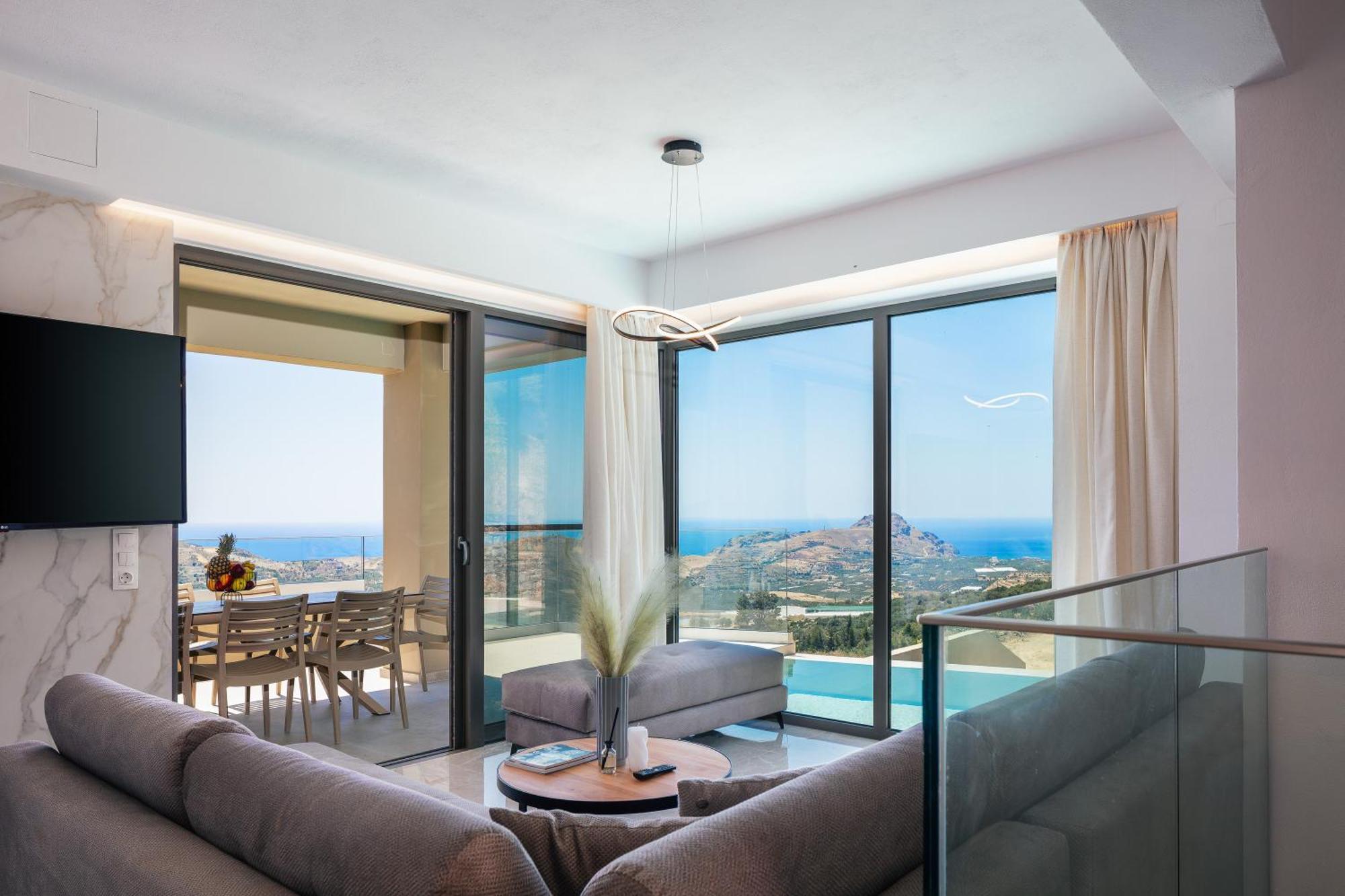 Epsilon Villa, Private Swimming Pool Garden, Panoramic Sunset Villa Rethymno (Crete)