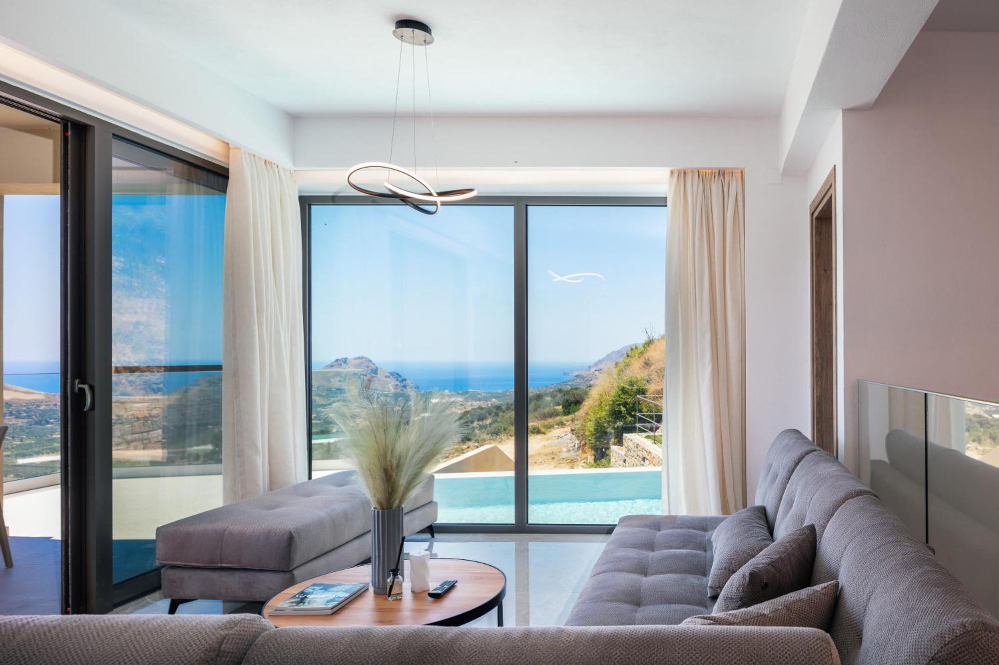 Epsilon Villa, Private Swimming Pool Garden, Panoramic Sunset Villa Rethymno (Crete)